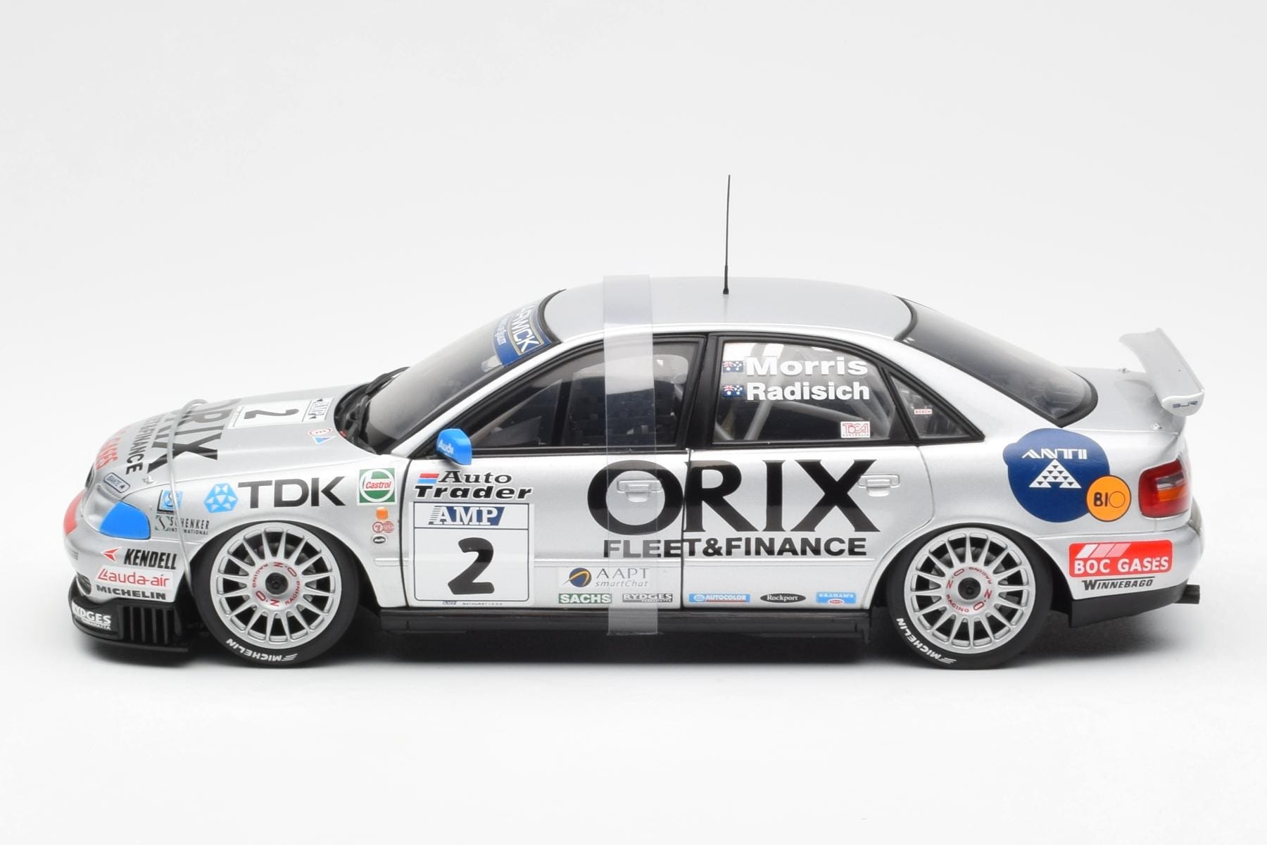 Audi A4 B5 Orix #2 P. Radisch 1998 UT Models 1:18 39872 Diecast - image 3 of 6