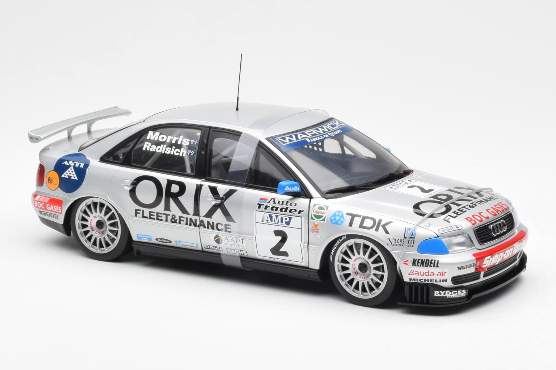 Audi A4 B5 Orix #2 P. Radisch 1998 UT Models 1:18 39872 Diecast - image 4 of 6