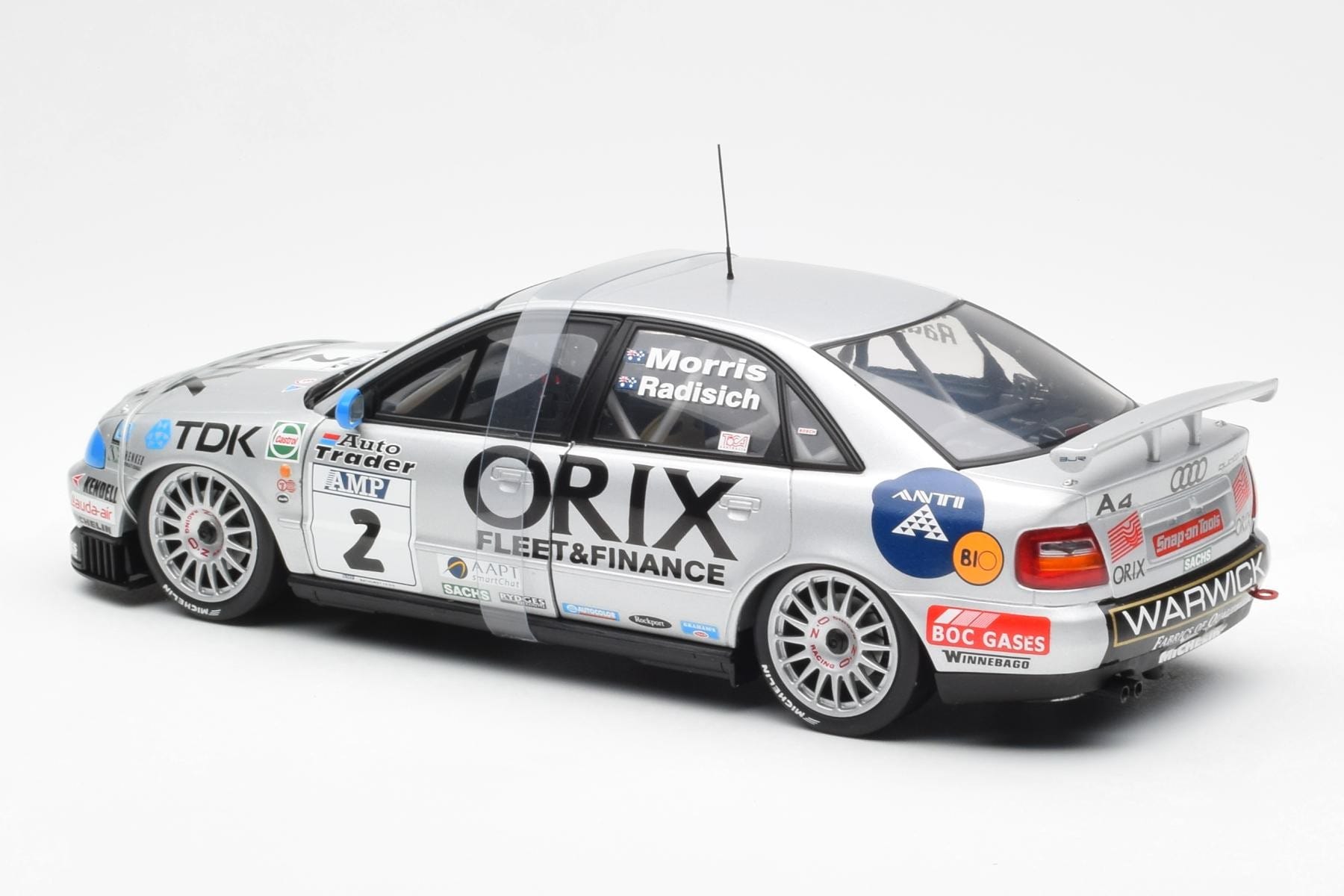 Audi A4 B5 Orix #2 P. Radisch 1998 UT Models 1:18 39872 Diecast - image 5 of 6