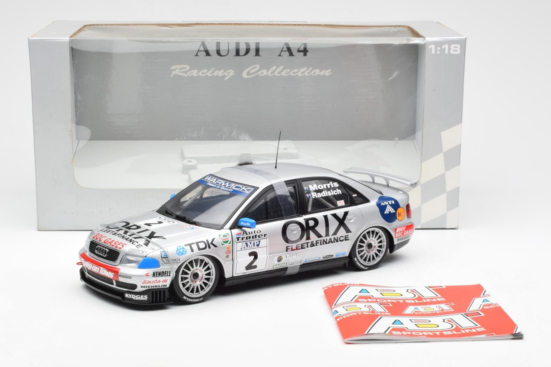 Audi A4 B5 Orix #2 P. Radisch 1998 UT Models 1:18 39872 Diecast - image 6 of 6