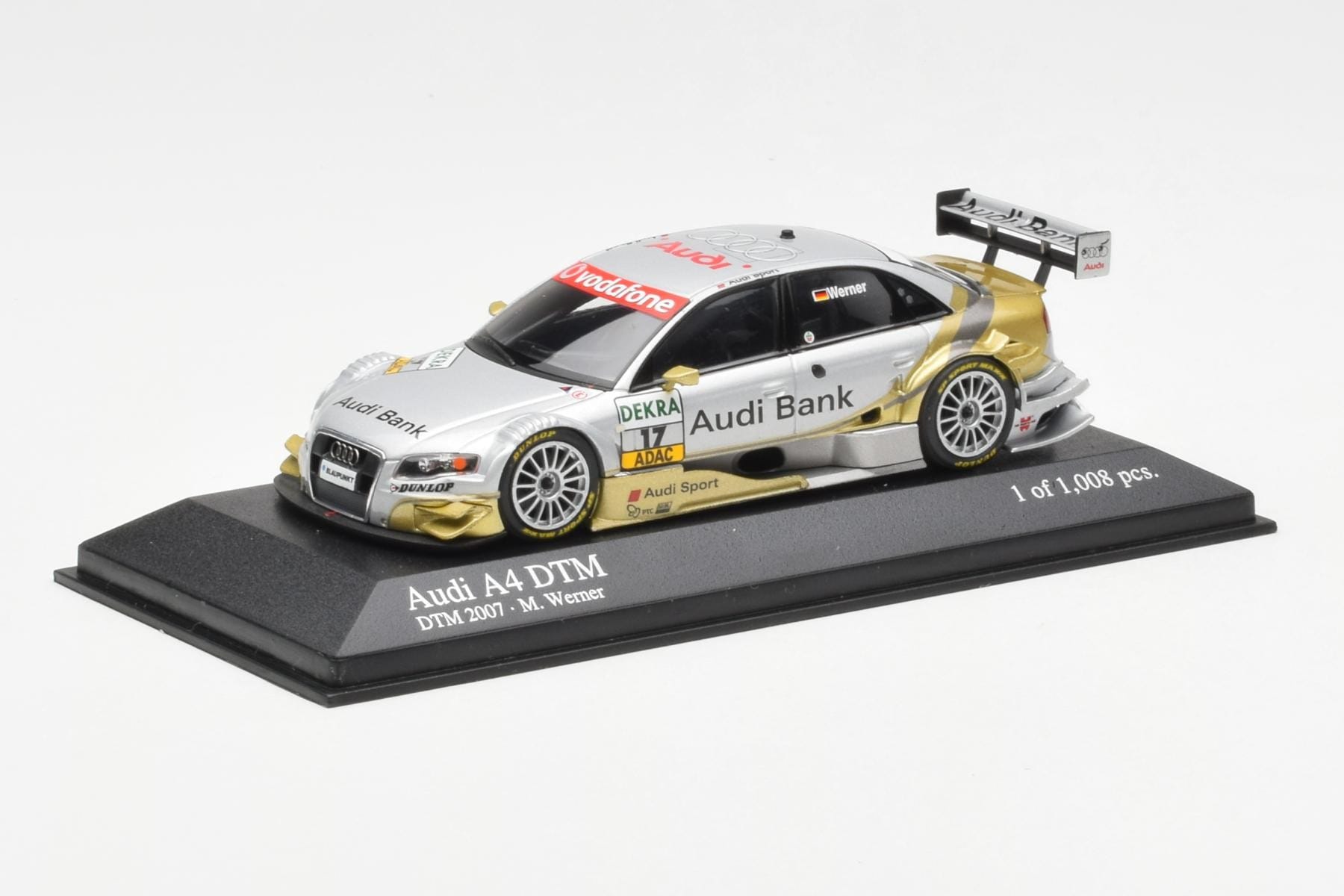 Audi A4 B7 DTM Team Phoenix #17 M. Werner DTM 2007 Minichamps 1:43 400079667 Diecast - image 2 of 4