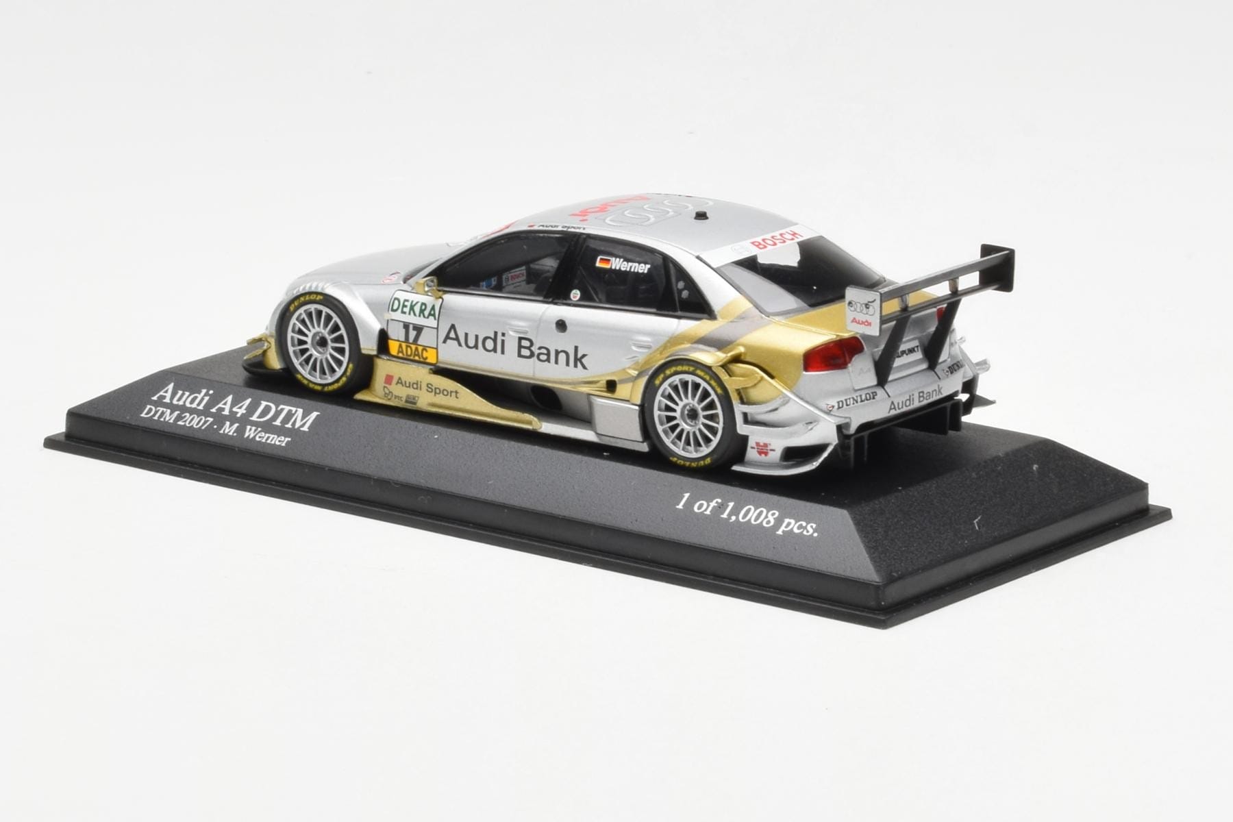 Audi A4 B7 DTM Team Phoenix #17 M. Werner DTM 2007 Minichamps 1:43 400079667 Diecast - image 3 of 4