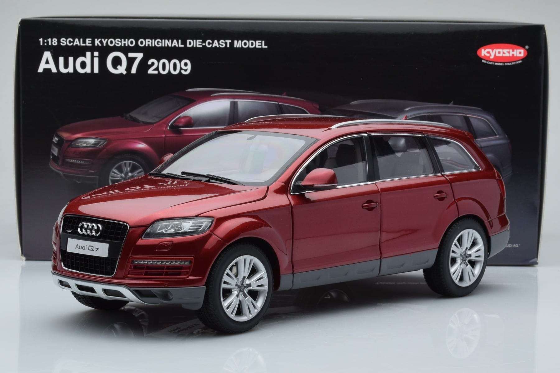 Audi Q7 4L Garnet Red Kyosho 1:18 09222R Diecast - image 8 of 8
