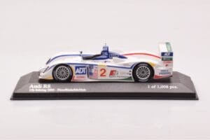 Audi R8 #2 E. Pirro / F. Biela / A. McNish 12 Hours of Sebring 2nd Place 2005 Minichamps 1:43 400051302 Diecast