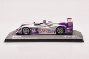 Audi R8 LMP900 #28 F. Biela / P. Kaffer / A. McNish 12 Hours of Sebring Winner 2004 Minichamps 1:43 4000412328 Diecast