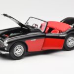 Austin-Healey 3000 Mk I Spider Black Red Kyosho 1:18 08141KR Diecast - image 2 of 8