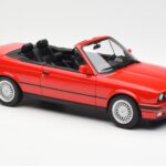 BMW 318i E30 Cabriolet Red Norev 1:18 183210 Diecast - image 4 of 6