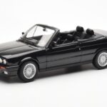 BMW 325i E30 Cabriolet Black Metallic Norev 1:18 183211 Diecast