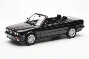 BMW 325i E30 Cabriolet Black Metallic Norev 1:18 183211 Diecast