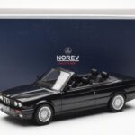 BMW 325i E30 Cabriolet Black Metallic Norev 1:18 183211 Diecast - image 6 of 6
