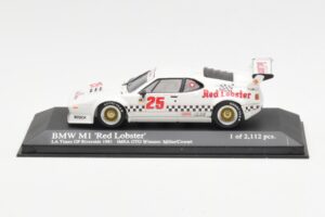 BMW M1 IMSA #25 Red Lobster Cowart / Miller LA Times Grand Prix Winner 1981 Minichamps 1:43 430812525 Diecast