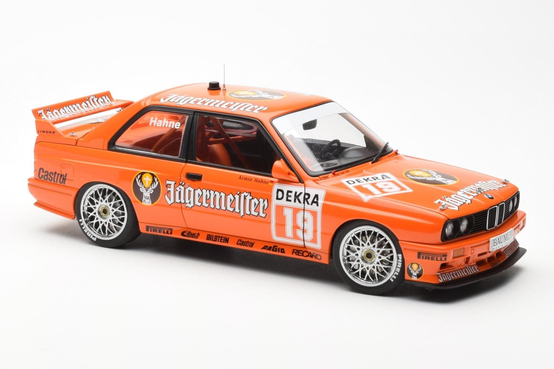 BMW M3 E30 #19 A. Hahne Jägermeister DTM 1992 AUTOart 1:18 89248 Diecast - image 6 of 8