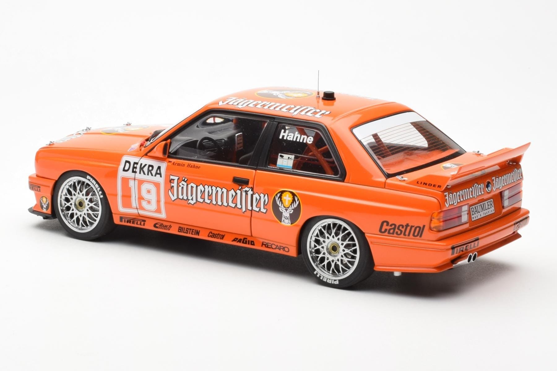 BMW M3 E30 #19 A. Hahne Jägermeister DTM 1992 AUTOart 1:18 89248 Diecast - image 7 of 8