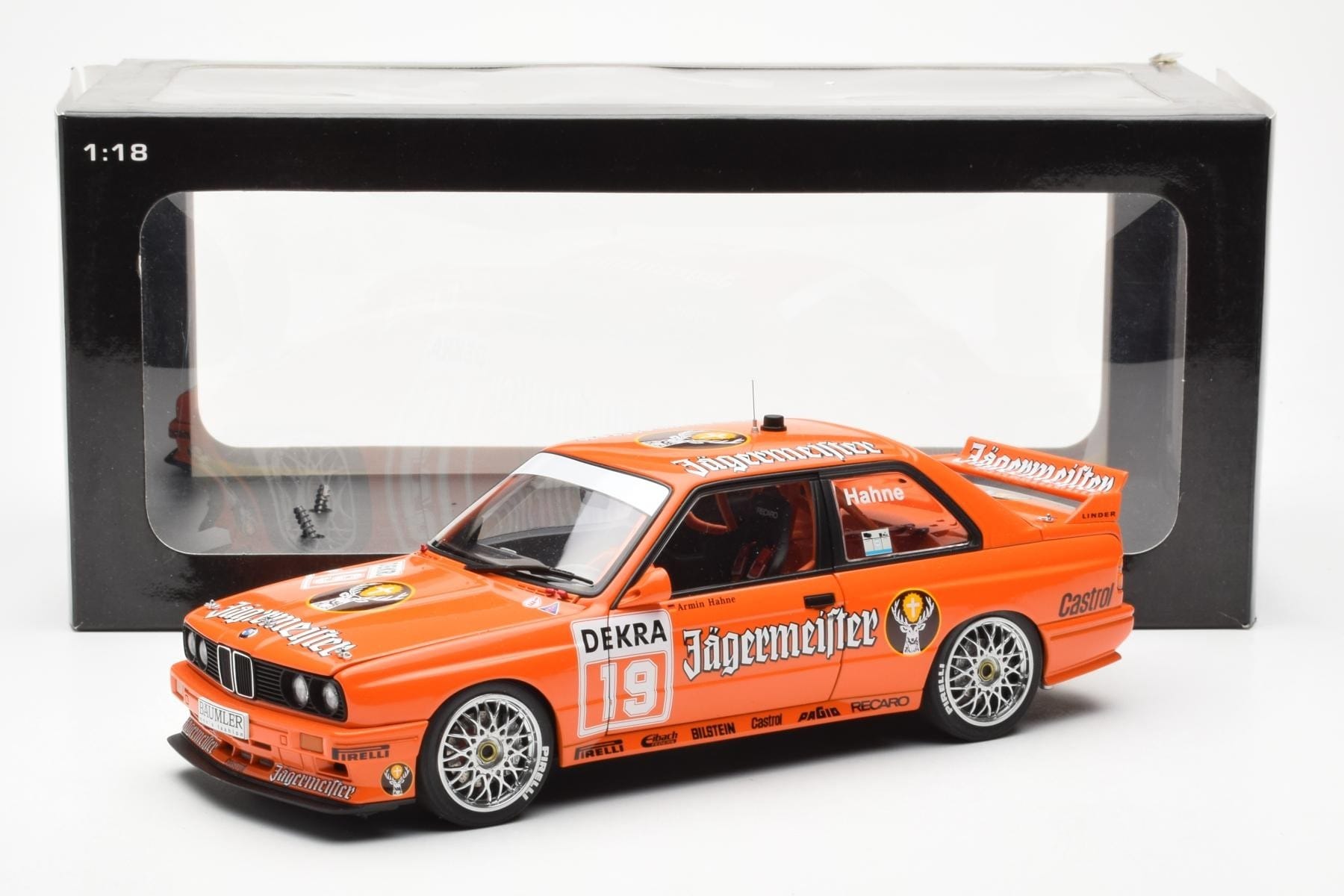 BMW M3 E30 #19 A. Hahne Jägermeister DTM 1992 AUTOart 1:18 89248 Diecast - image 8 of 8