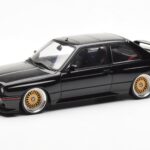 BMW M3 E30 Sport Evolution Black Custom Wheels AUTOart 1:18 70562 Diecast