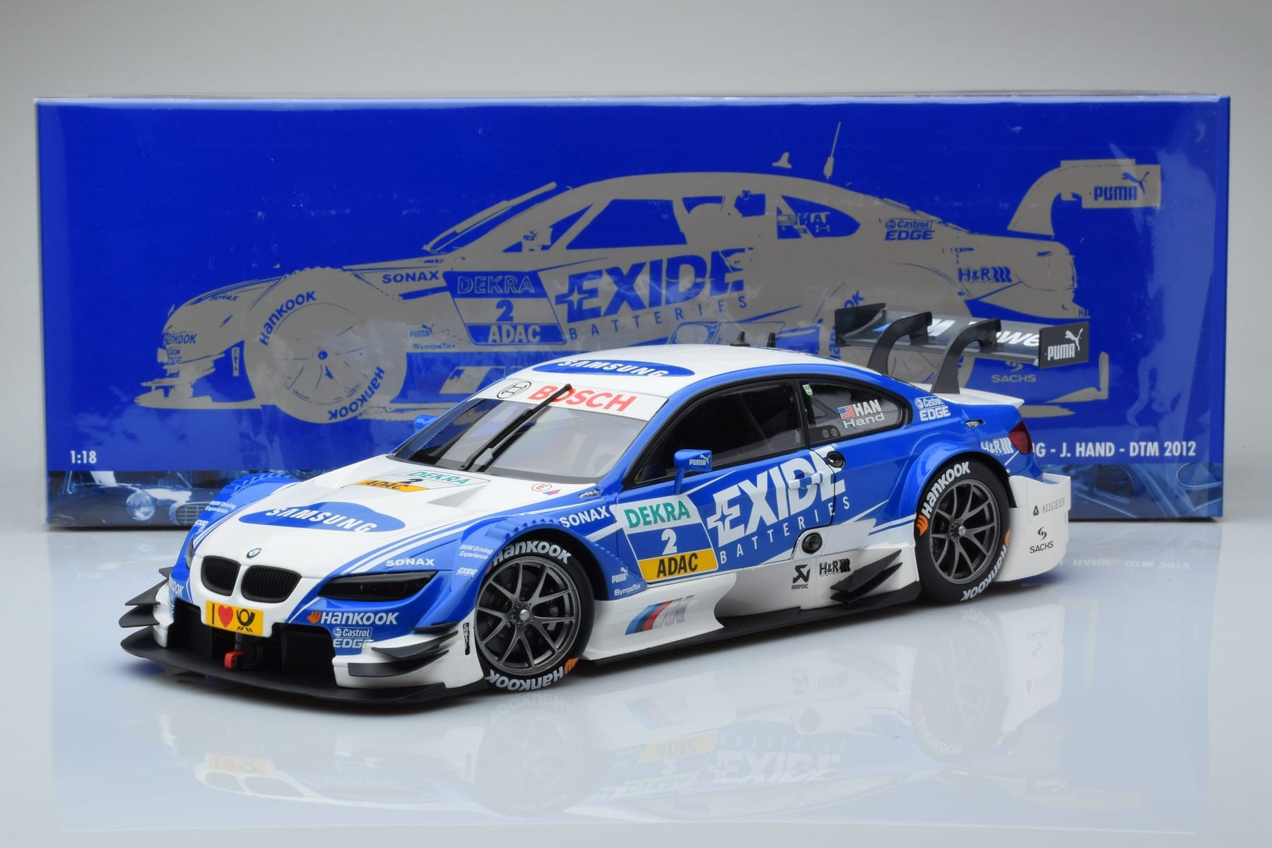 BMW M3 #2 BMW Team RMG A.J. Hand DTM 2012 Minichamps 1:18 100122202 Diecast - image 8 of 8