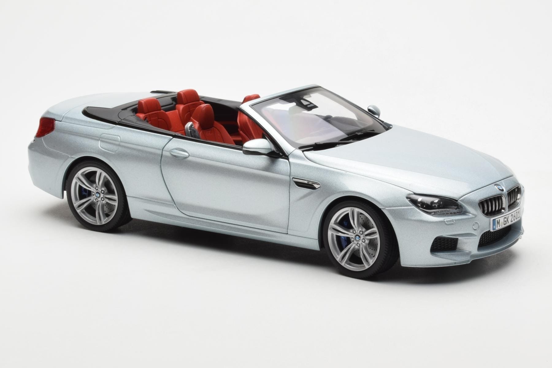 BMW M6 F12 Convertible Silverstone Silver II Paragon 1:18 80432253656 Diecast - image 6 of 8