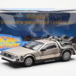 DeLorean DMC-12 Time Machine Back to the Future Silver Sun Star 1:18 2711 Diecast - image 2 of 8