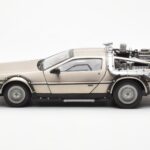 DeLorean DMC-12 Time Machine Back to the Future Silver Sun Star 1:18 2711 Diecast - image 3 of 8