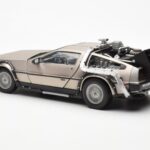 DeLorean DMC-12 Time Machine Back to the Future Silver Sun Star 1:18 2711 Diecast - image 4 of 8