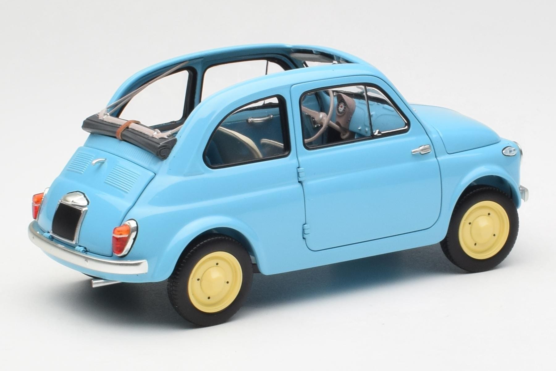 Fiat Nuova 500 Celeste Blue Kyosho 1:18 08966LB Diecast - image 3 of 8