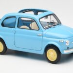 Fiat Nuova 500 Celeste Blue Kyosho 1:18 08966LB Diecast - image 6 of 8