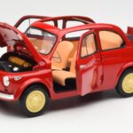 Fiat Nuova 500 Coral Red Kyosho 1:18 08966R Diecast - image 2 of 8