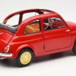 Fiat Nuova 500 Coral Red Kyosho 1:18 08966R Diecast - image 3 of 8