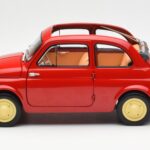 Fiat Nuova 500 Coral Red Kyosho 1:18 08966R Diecast - image 4 of 8
