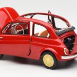 Fiat Nuova 500 Coral Red Kyosho 1:18 08966R Diecast - image 5 of 8