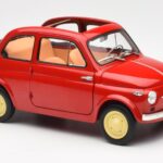 Fiat Nuova 500 Coral Red Kyosho 1:18 08966R Diecast - image 6 of 8