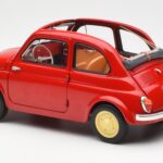 Fiat Nuova 500 Coral Red Kyosho 1:18 08966R Diecast - image 7 of 8