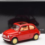 Fiat Nuova 500 Coral Red Kyosho 1:18 08966R Diecast - image 8 of 8