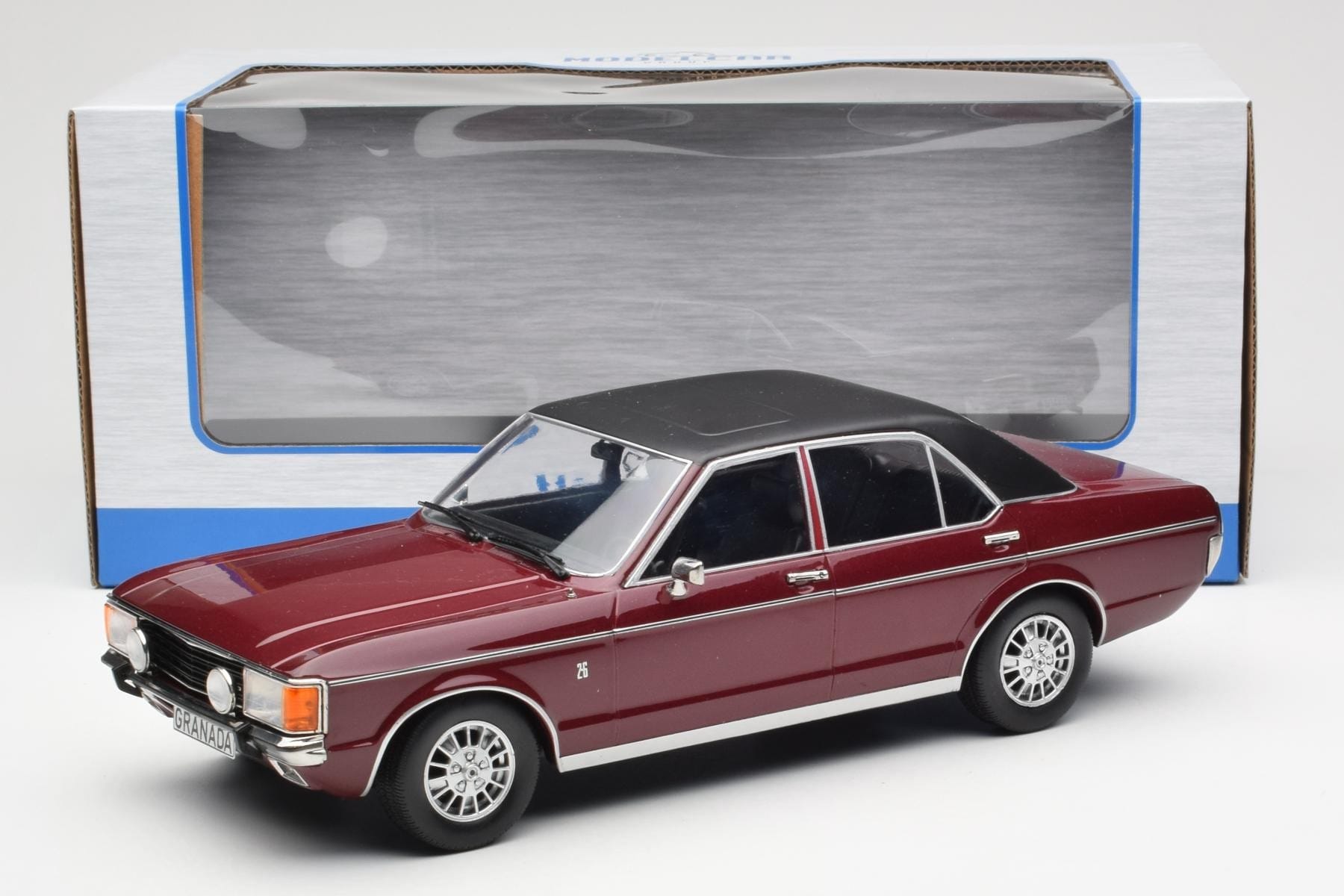 Ford Granada Mk1 Metallic Dark Red Matt Black MCG 1:18 MCG18393 Diecast - image 6 of 6