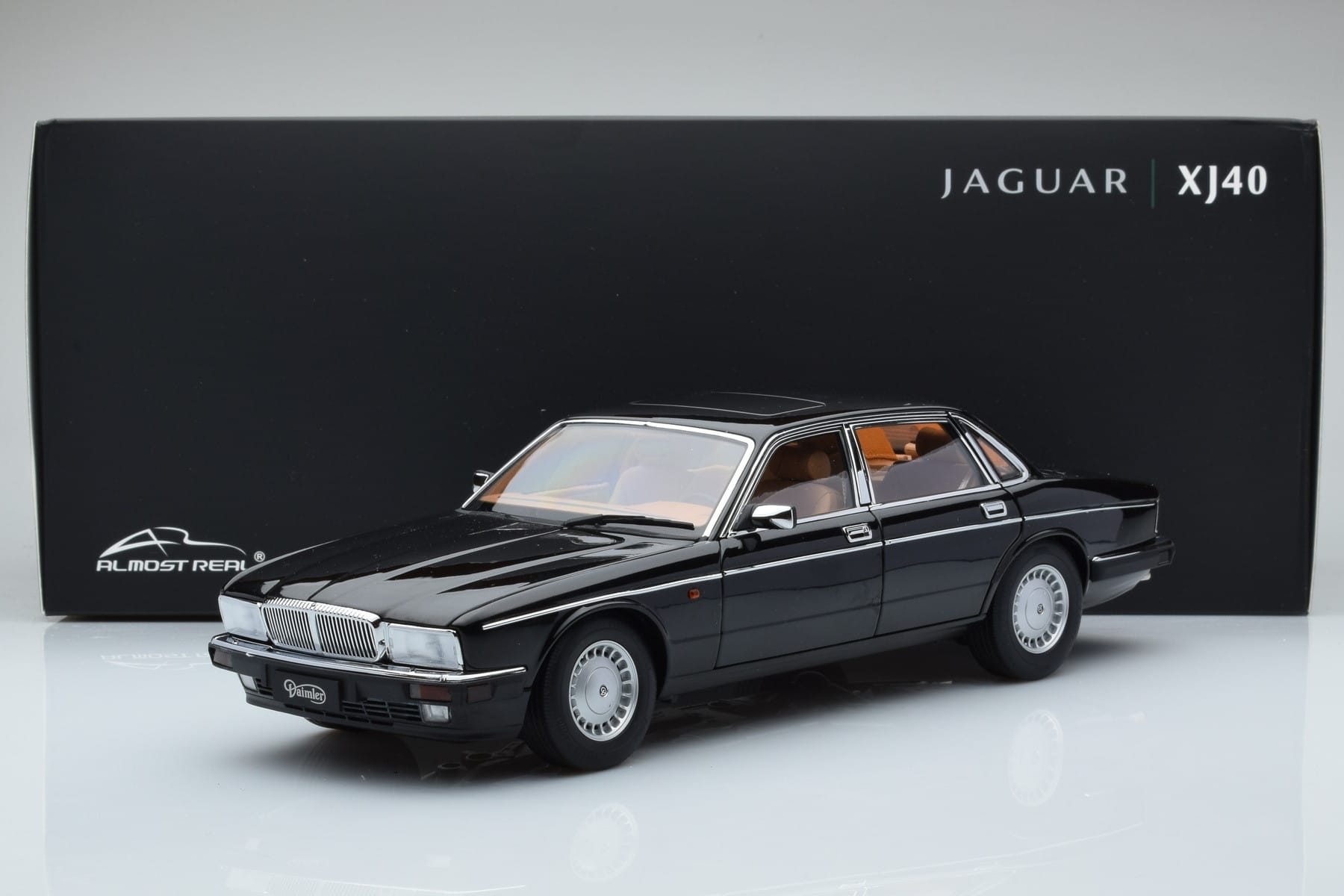 Jaguar XJ6 XJ40 Ebony Black Almost Real 1:18 810543 Diecast - image 11 of 11