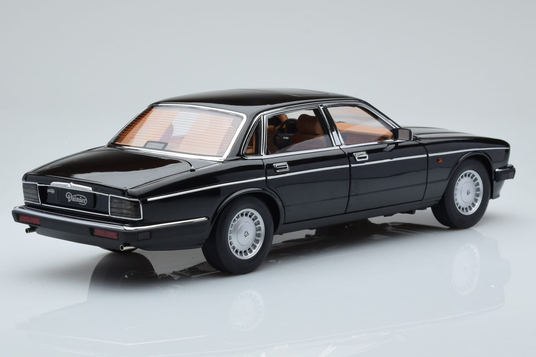 Jaguar XJ6 XJ40 Ebony Black Almost Real 1:18 810543 Diecast - image 3 of 11