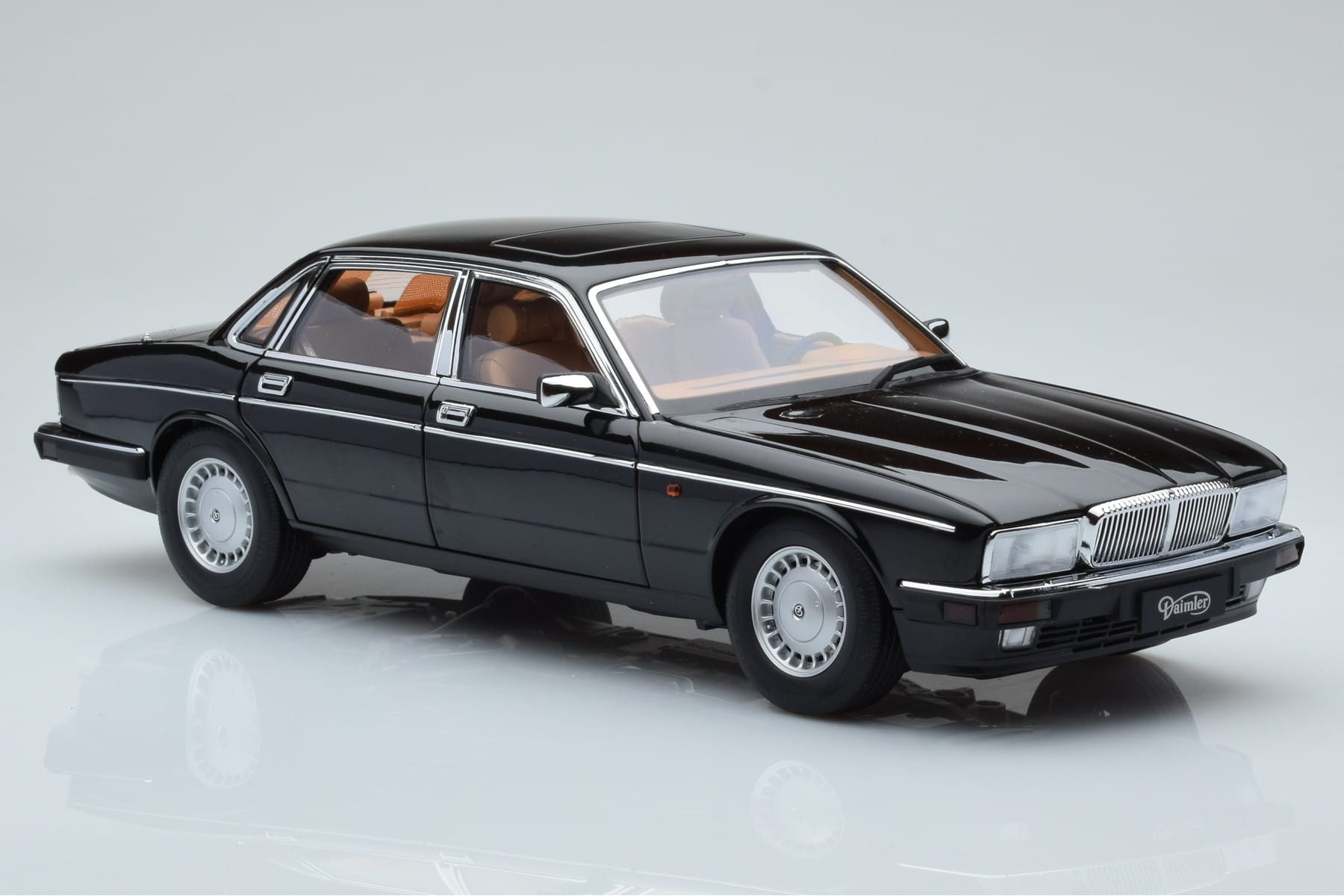 Jaguar XJ6 XJ40 Ebony Black Almost Real 1:18 810543 Diecast - image 6 of 11