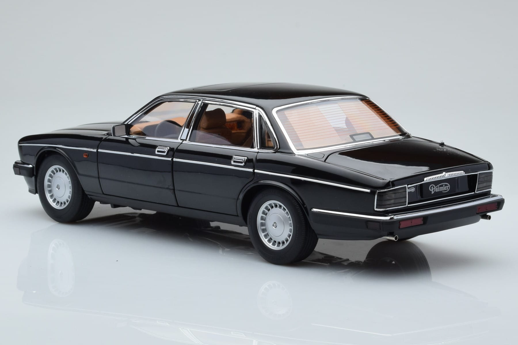 Jaguar XJ6 XJ40 Ebony Black Almost Real 1:18 810543 Diecast - image 7 of 11