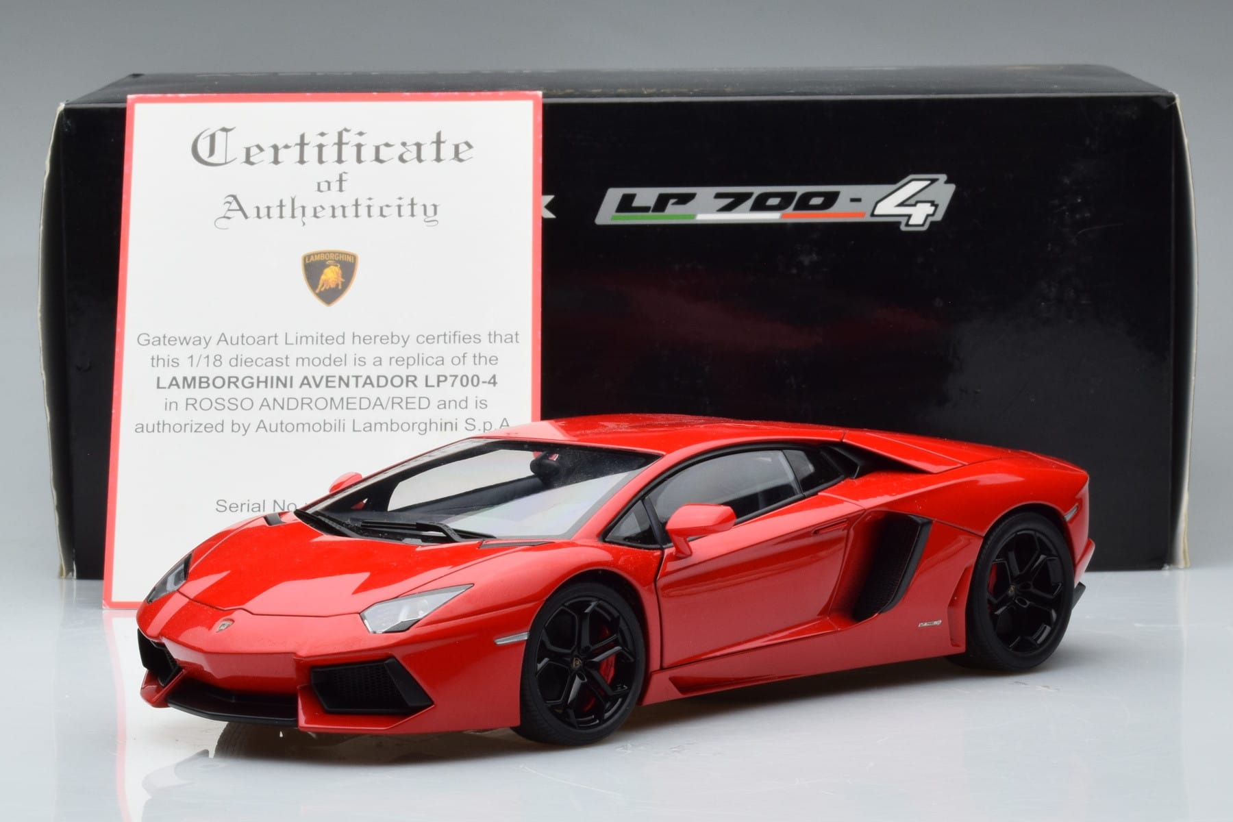 Lamborghini Aventador LP700-4 Andromeda Red AUTOart 1:18 74669 Diecast - image 10 of 10