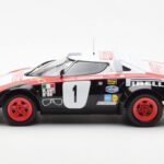 Lancia Stratos HF #1 Lancia Pirelli W. Rohrl / C. Geistdorfer Winners Dynabit Saarland Rallye 1978 Minichamps 1:18 155781701  - image 3 of 6