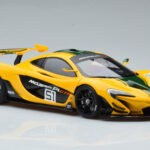 McLaren P1 GTR Yellow With Green Stripes AUTOart 1:18 81544 Composite - image 5 of 7