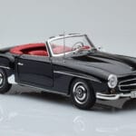 Mercedes 190 SL W121 Cabriolet Black Minichamps 1:18 100037030 Diecast - image 5 of 8