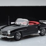 Mercedes 190 SL W121 Cabriolet Black Minichamps 1:18 100037030 Diecast - image 8 of 8