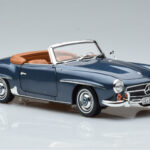 Mercedes 190 SL W121 Roadster Blue Norev 1:18 B66040625 Diecast - image 6 of 8