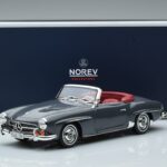 Mercedes 190 SL W121 Roadster Gray Norev 1:18 183402 Diecast - image 8 of 8