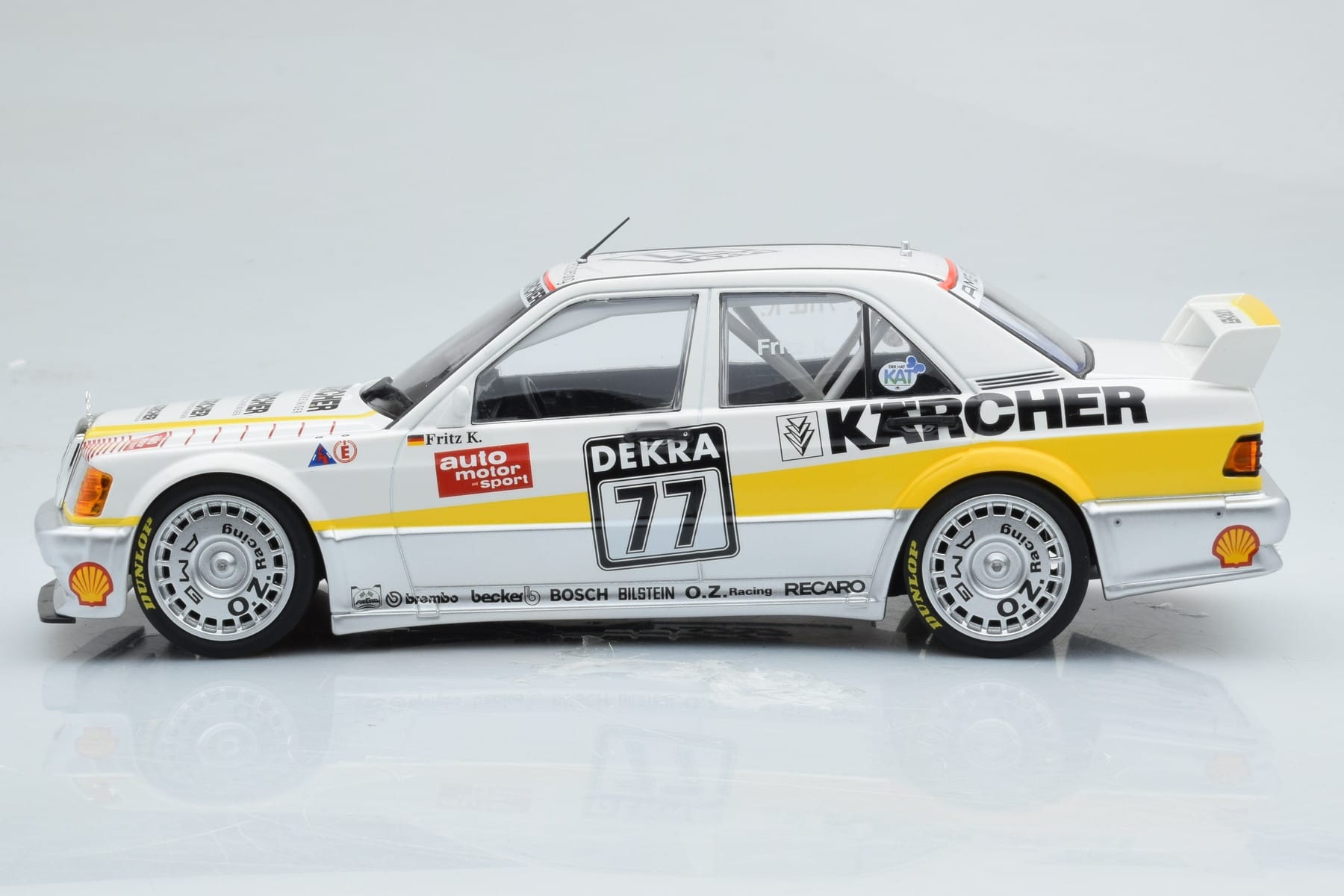 Mercedes 190E 2.5-16 W201 EVO 1 Karcher #77 F. Kreutzpointer Team AMG-Mercedes DTM 1990 Minichamps 1:18 155903677 Diecast - image 3 of 6