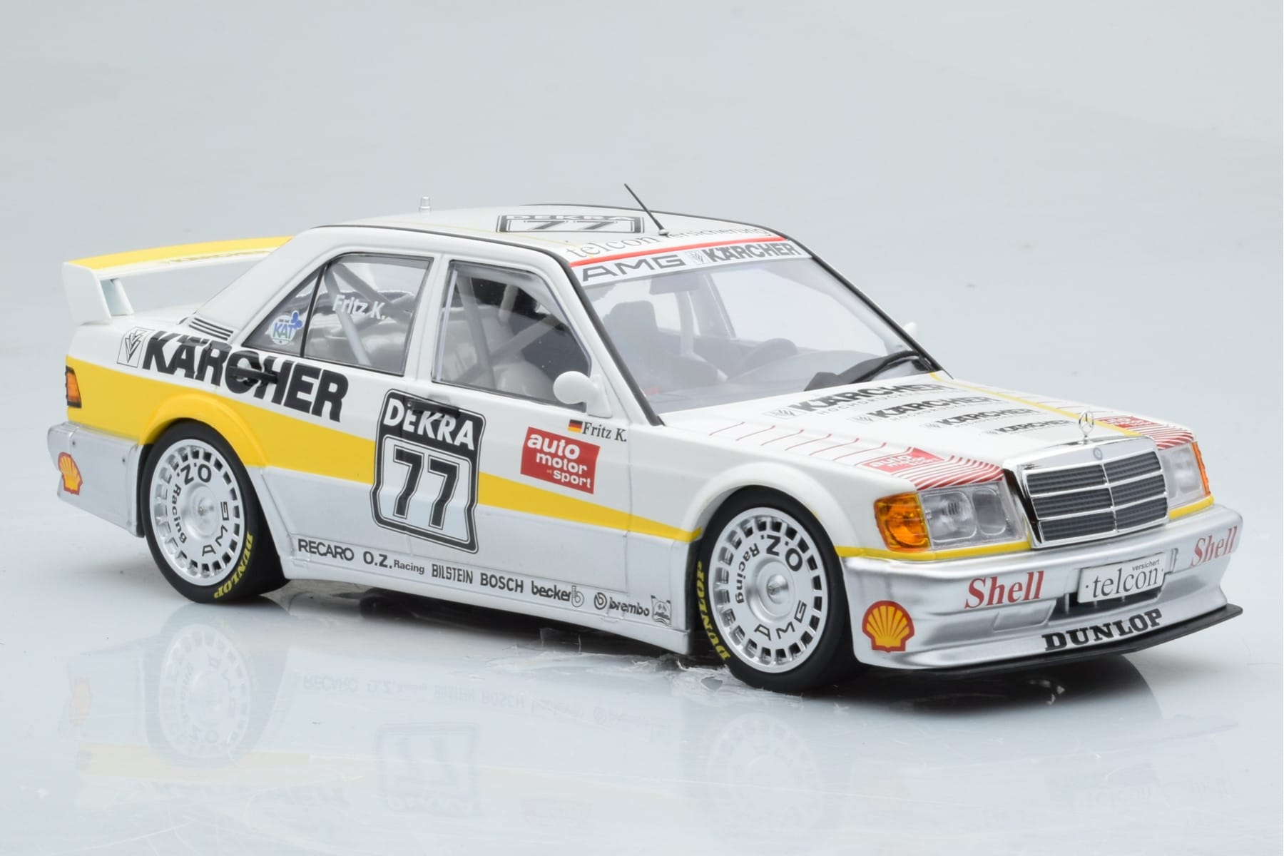 Mercedes 190E 2.5-16 W201 EVO 1 Karcher #77 F. Kreutzpointer Team AMG-Mercedes DTM 1990 Minichamps 1:18 155903677 Diecast - image 4 of 6