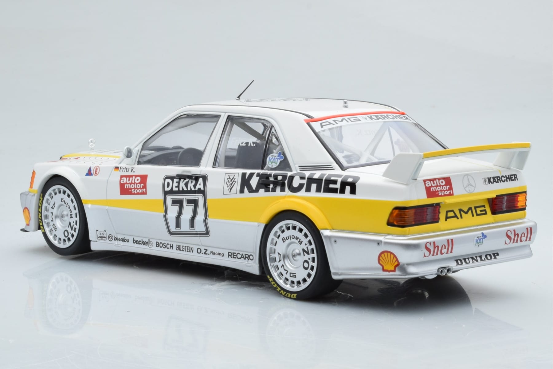 Mercedes 190E 2.5-16 W201 EVO 1 Karcher #77 F. Kreutzpointer Team AMG-Mercedes DTM 1990 Minichamps 1:18 155903677 Diecast - image 5 of 6