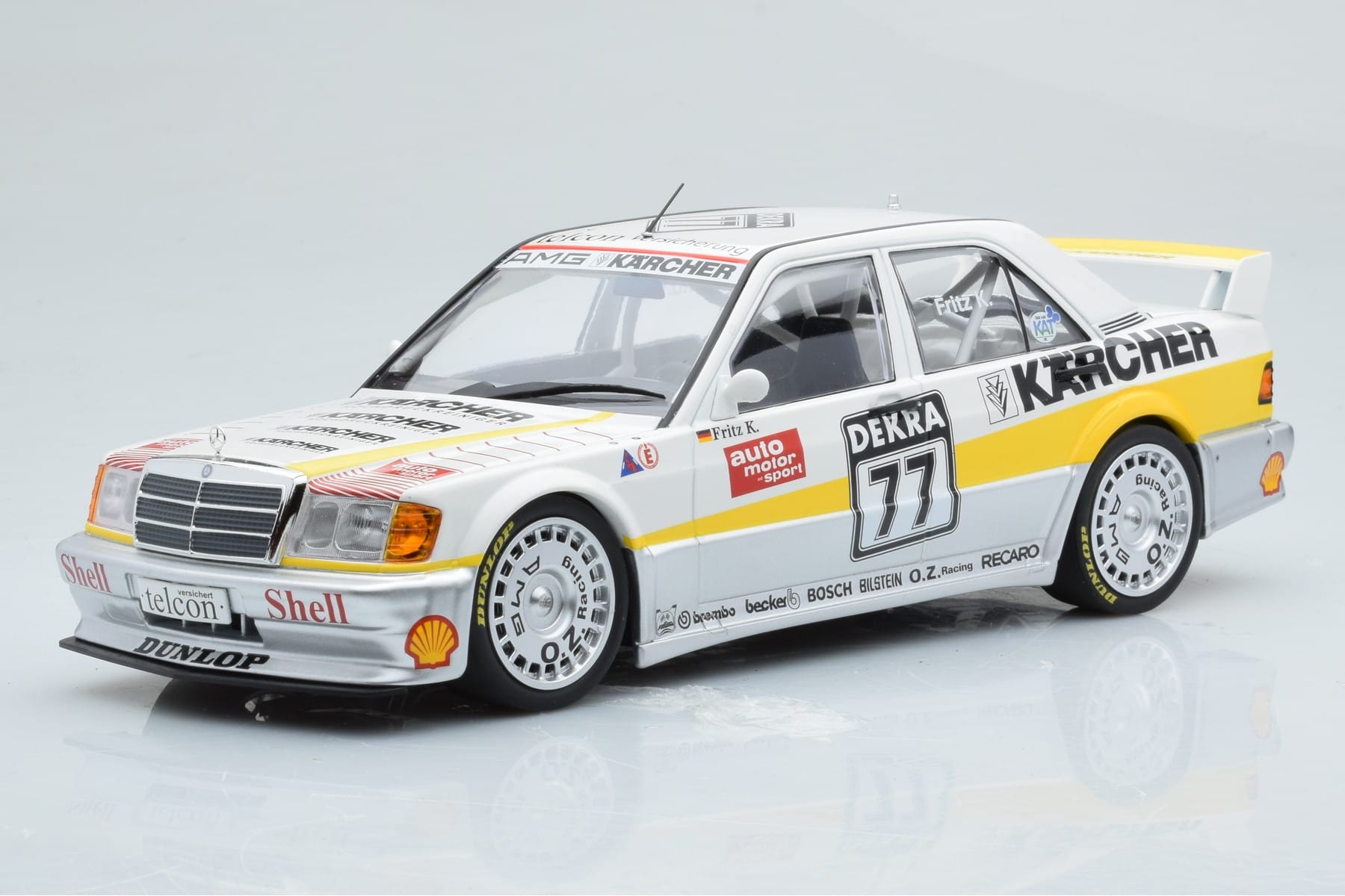 Mercedes 190E 2.5-16 W201 EVO 1 Karcher #77 F. Kreutzpointer Team AMG-Mercedes DTM 1990 Minichamps 1:18 155903677 Diecast