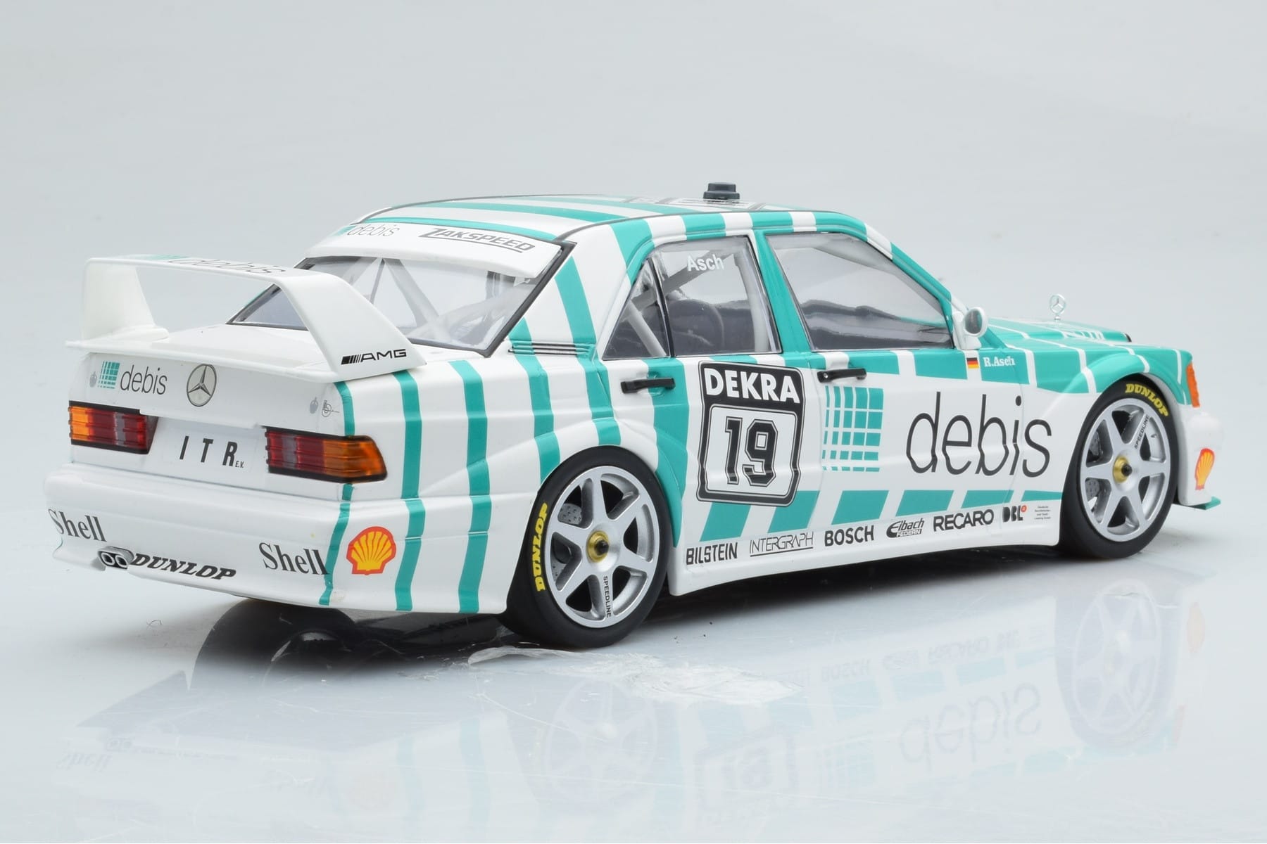 Mercedes 190E 2.5-16 W201 EVO 2 Debis #19 R. Asch Team Zackspeed DTM 1991 Minichamps 1:18 155913619 Diecast - image 2 of 6